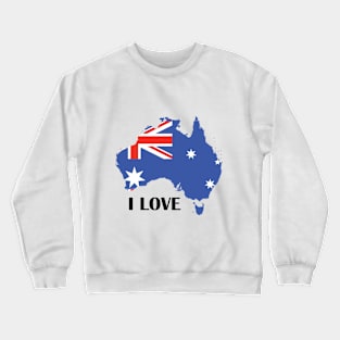 I Love Australia Crewneck Sweatshirt